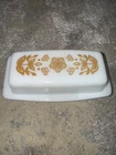 Vintage Pyrex Butter Dish “Butterfly Gold” Pattern 72-B Milk Glass