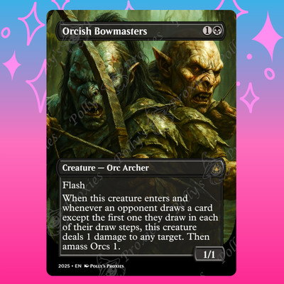 Orcish Bowmasters PROXY Card with Custom Fantasy Art Design