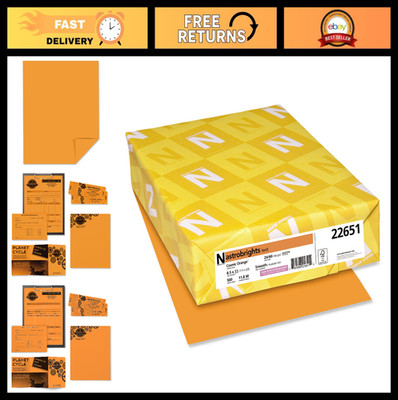 Vibrant Cosmic Orange 24 lb Color Paper, 8.5x11, 500 Sheets, Premium Quality