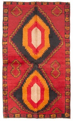 Vintage Hand-Knotted Carpet 3'7'' x 6'1'' Traditional Oriental Wool Area Rug