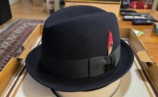 Royal Stetson 1960's Fedora / Trilby Size 7 56cm Black Felt Hat