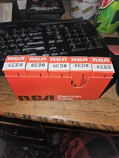 VINTAGE SLEEVE OF 5 NOS 6EB8 VACUUM TUBES MATCHING CODE DATES 