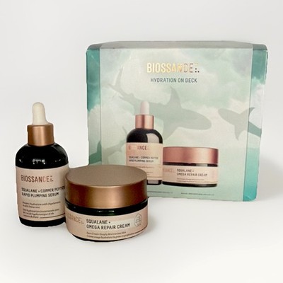 Biossance Hydration On Deck Skin Care Set with Squalane, Copper Peptide