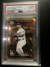 2024 Topps Chrome Update Andy Pages RR-26 PSA 10 Radiating Rookies Dodgers