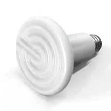 YSSOA 150W Ceramic Heat Emitter, Reptile Bulbs, 150 Watts, 1 Pcs (White)