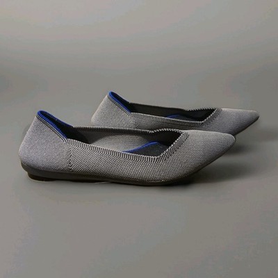 Rothy's The Point Dove Gray Knit Ballet Flats Women's Size 9 flats