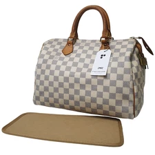 Authentic Louis Vuitton Speedy 30 Damier Azur N41533 With Bag Base Shaper LF411