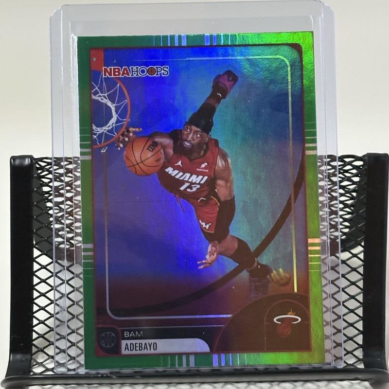 Topps 2026 NBA Hoops Bam Adebayo Miami Heat #37 Green Parallel Card