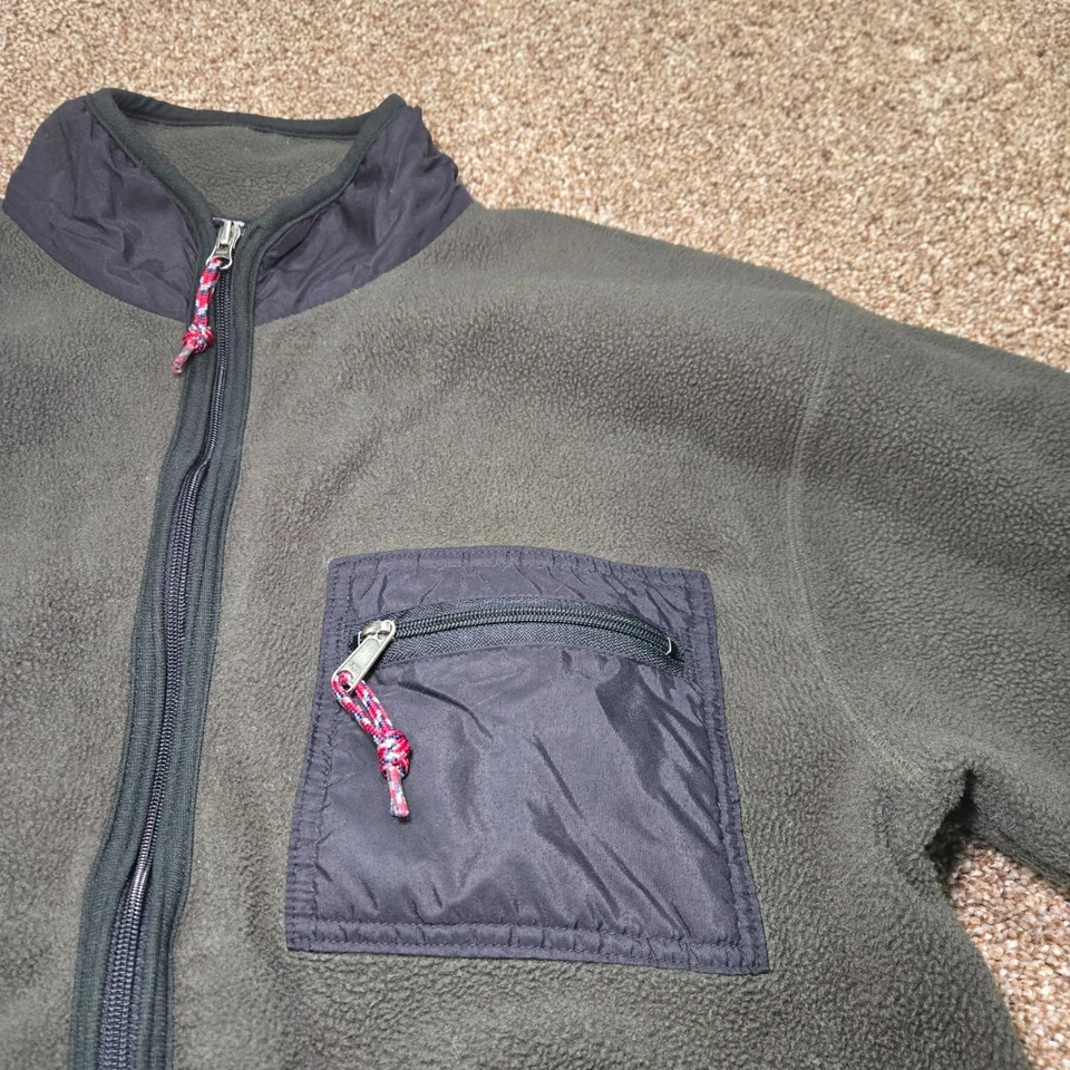 Vintage EMS Polartec Green Full Zip Fleece Jacket Sz Med Eastern Mountain Sports - Image 3 of 4