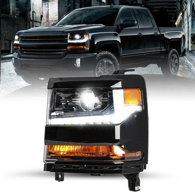 Headlight Assembly Fits for 2016-2019 Chevy Silverado 1500 Pickup Truck Hid/Xeno