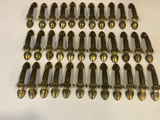 Vintage Brass Drawer Pulls Handles Knobs Cabinet Lot of 35