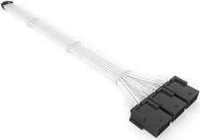 SAMA PCI-E 5.0 GPU PSU Cable 12 4pin to 3 8PIN 12VHPWR Sleeved Extension Cable