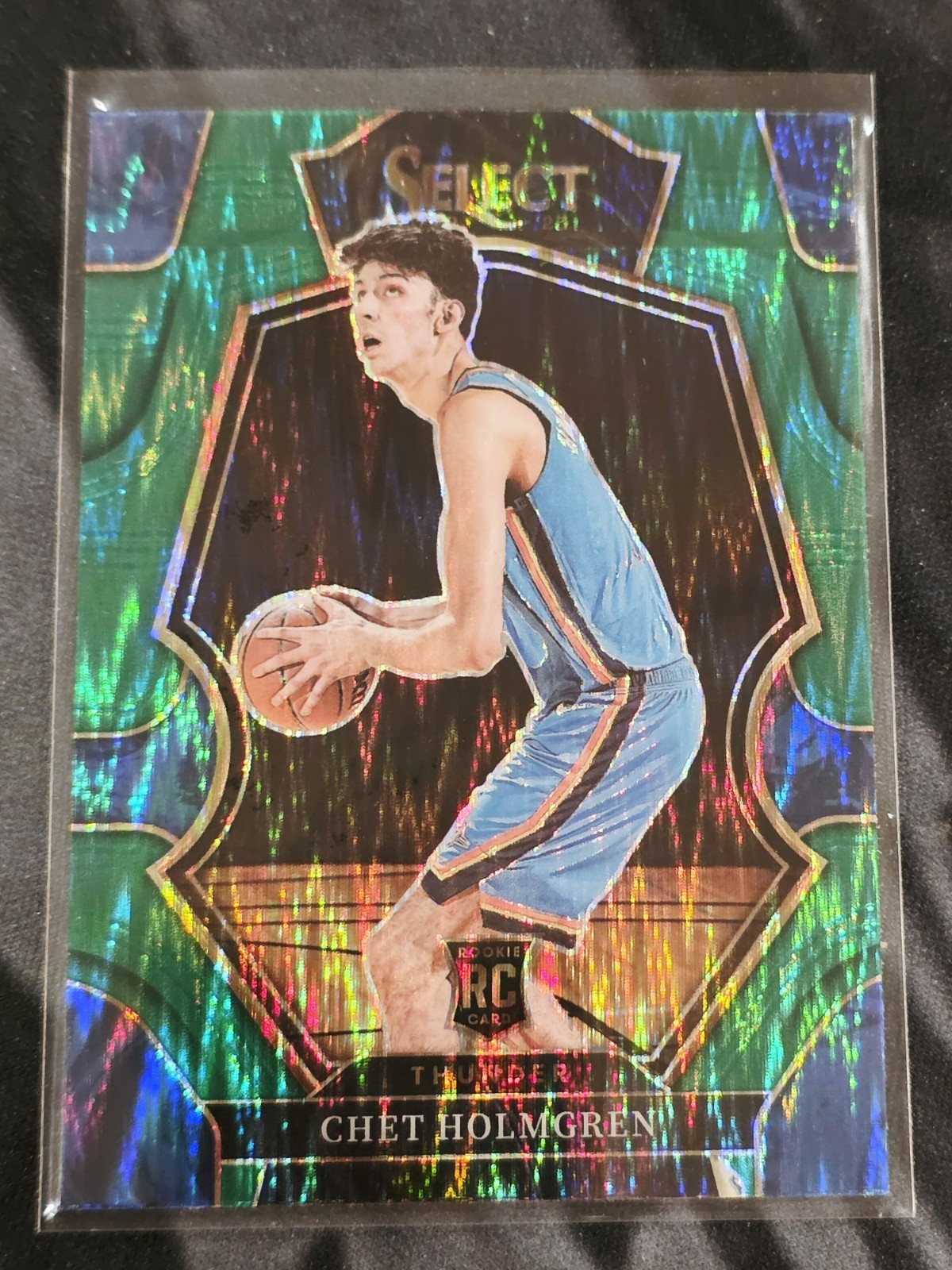 2022-23 Panini Select - Premier Level Chet Holmgren #196 Green Shock Prizm (RC)