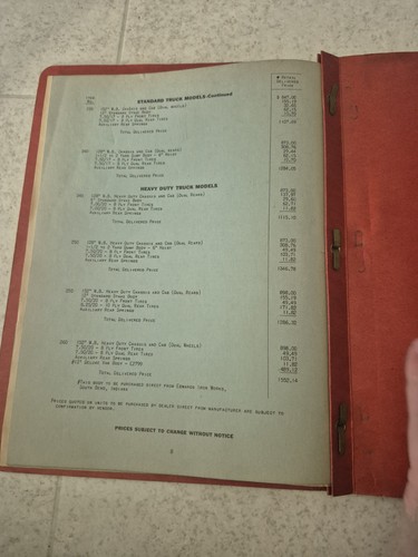 STUDEBAKER Commercial Cars Price List Confidential Sales Bulletin Vintage - Picture 10 of 11