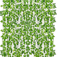 12 Pack 84 Feet Fake Ivy Leaves Vines Artificial Garland Greenery Hanging Plants