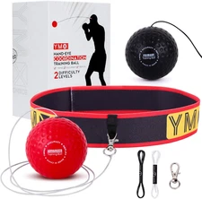 Training Reflex Ball - Adjustable Elastic Head Band, Light Weight Soft Foam Ball