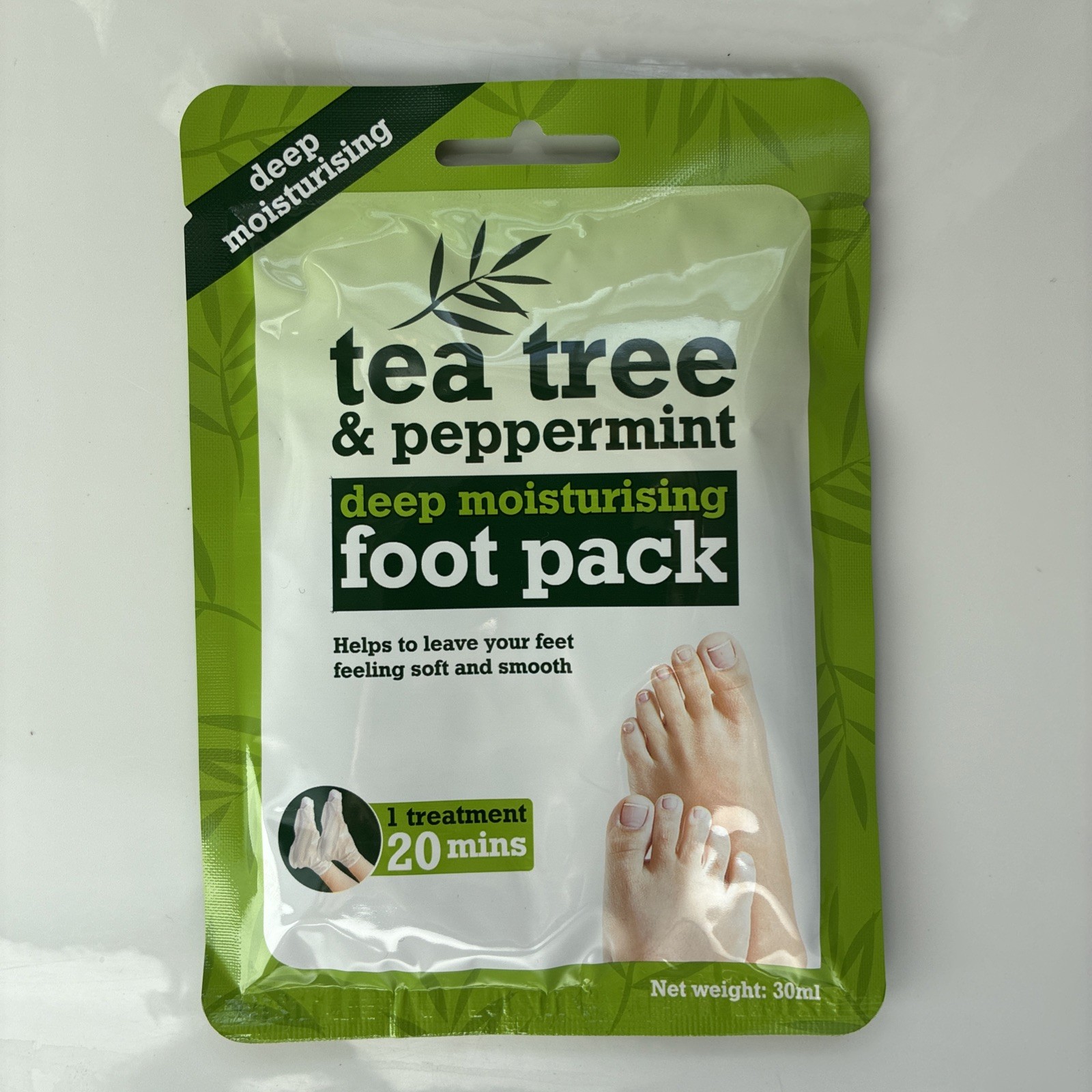 Deep Moisturising Foot Pack with Tea Tree & Peppermint Cracked Split Heels -Xpel