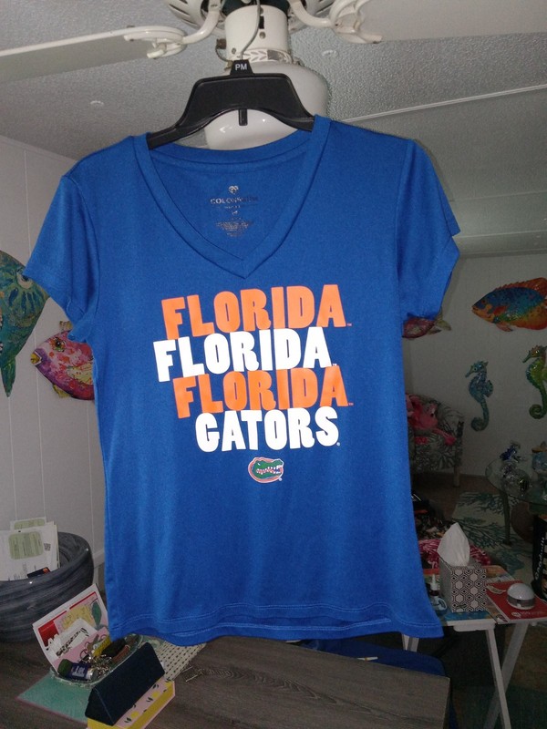 Florida Gators Women's T-Shirt Blue Size Medium. Brand Is Colosseum. 