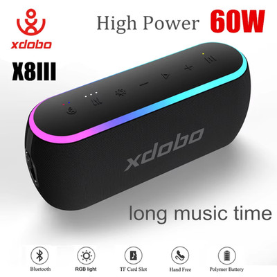 XDOBO X8 III Bluetooth Lautsprecher Wireless Subwoofer 6600mAh 60W Leistungsstark Tiefer Bass