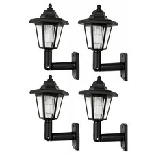 2/4Pcs Solar Wall Lanterns Led Powered Wall Light Lamp Outdoor Garden Patio Door