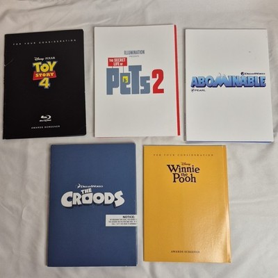 Animation FYC Screener Lot Toy Story 4 Pets 2 Croods Abominable Winnie Pooh