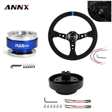 14In Red Steering Wheel + Black Quick Release + 131H Hub Adapter for Honda CR-V