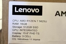 Lenovo IdeaPad Slim 3 15.6 5825U AMD Ryzen7 16GB 512GB 15.6" LCD Touch FHD 3Cell