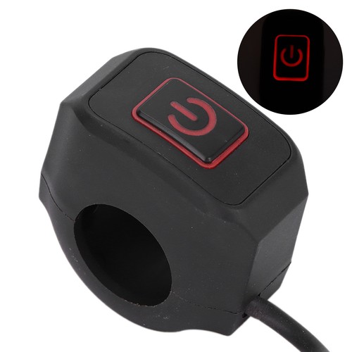 Red 22mm Motorcycle Handlebar Switch Control Button Waterproof Universal Fo - Picture 9 of 24