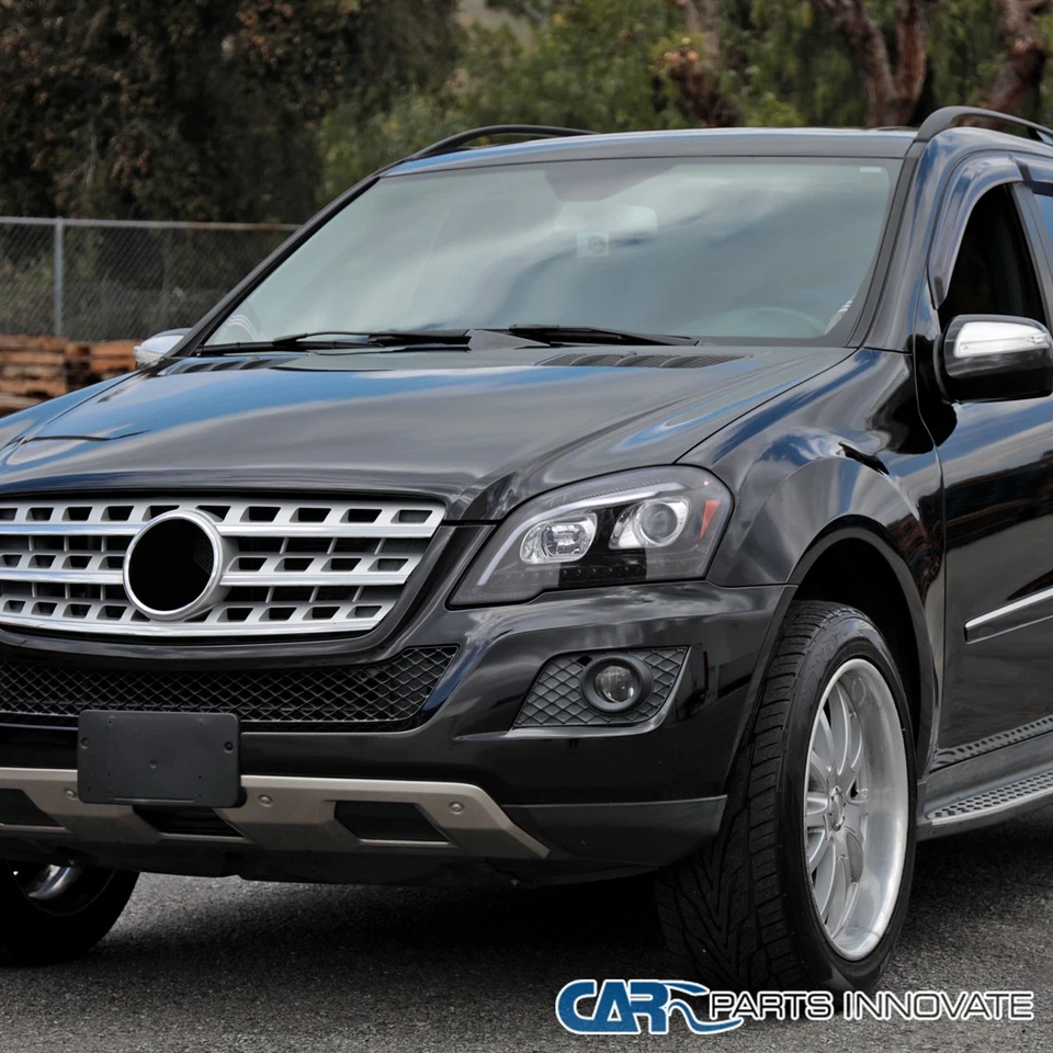 Fits 2009-2011 Benz W164 ML350 Projector Headlights LED Sequential Pearl Black Foto 3 de 4