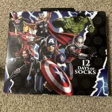 Marvel 12 Days of Socks Shoe Size 6-12 Captain America Hulk Iron Man Brand New