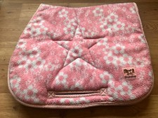 Pink stars fluffy saddle pad small miniature Shetland size 