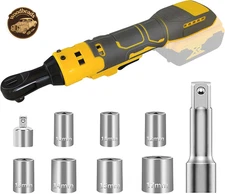 Cordless Ratchet Wrench for Dewalt 20V Battery, 3/8" Electric Ratchet Wrench Set