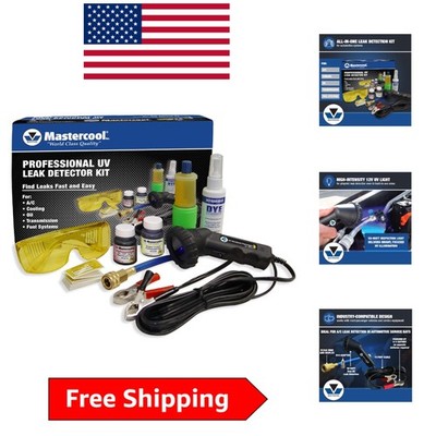 Professional UV Leak Detection Kit with Universal Dyes & Rugged Carrying Case