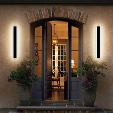 Mikeru 40cm Black Wall Lights – 2 Pack