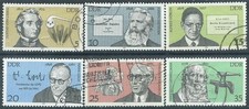 ALLEMAGNE RDA : SERIE 1978 "PERSONNALITES" N°2005 à 2011 oblitérée