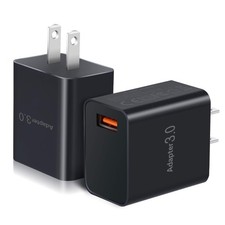 USB Charger Block, OKRAY 2-Pack 18W 3.0 Quick Charge Power Adapter Type Black