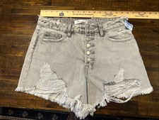 Vervet by Flying Monkey Gray  Distressed Denim Cutoff Shorts Medium/30(522)