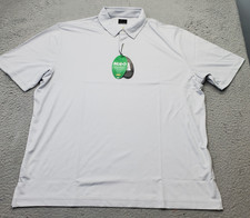Greg Norman Golf Polo Shirt Men XL Gray Easy Care Performance Slit UV Protection