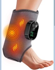Cordless Ankle Heating Pad, Foot and Ankle Massager with Heat Foot Renew Triple