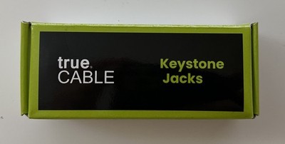 TRUE CABLE   6 Pieces   Cat6A Unshielded Toolless Keystone Jack