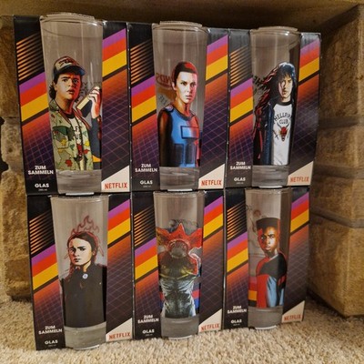 Netflix Stranger Things Gläser Sammelgläser Set KOMPLETT 6 STÜCK - NEU & OVP