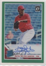 2019 Panini Donruss Optic Green Prizm 4/5 Enyel de los Santos #RRS-ES Auto ib6