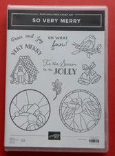 Stampin Up So Very Merry Stamp Set Christmas Santa Angel Gingerbread Stain Glass
