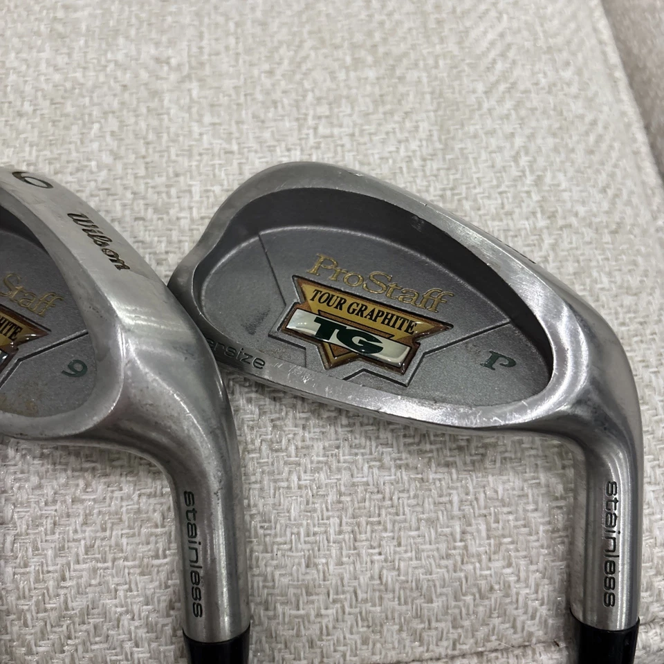 Wilson Pro Staff Tour grafite tamanho grande 4-9 ferros 1,3,5 madeira PW RH - Imagem 4 de 4