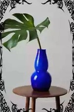 JASPER CONRAN LONDON BLUE SCULPTURAL FLOWER VASE