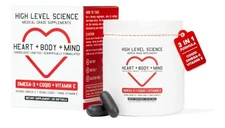 High Level CoQ10 OMEGA 3 60 Soft Gels Heart Health Support