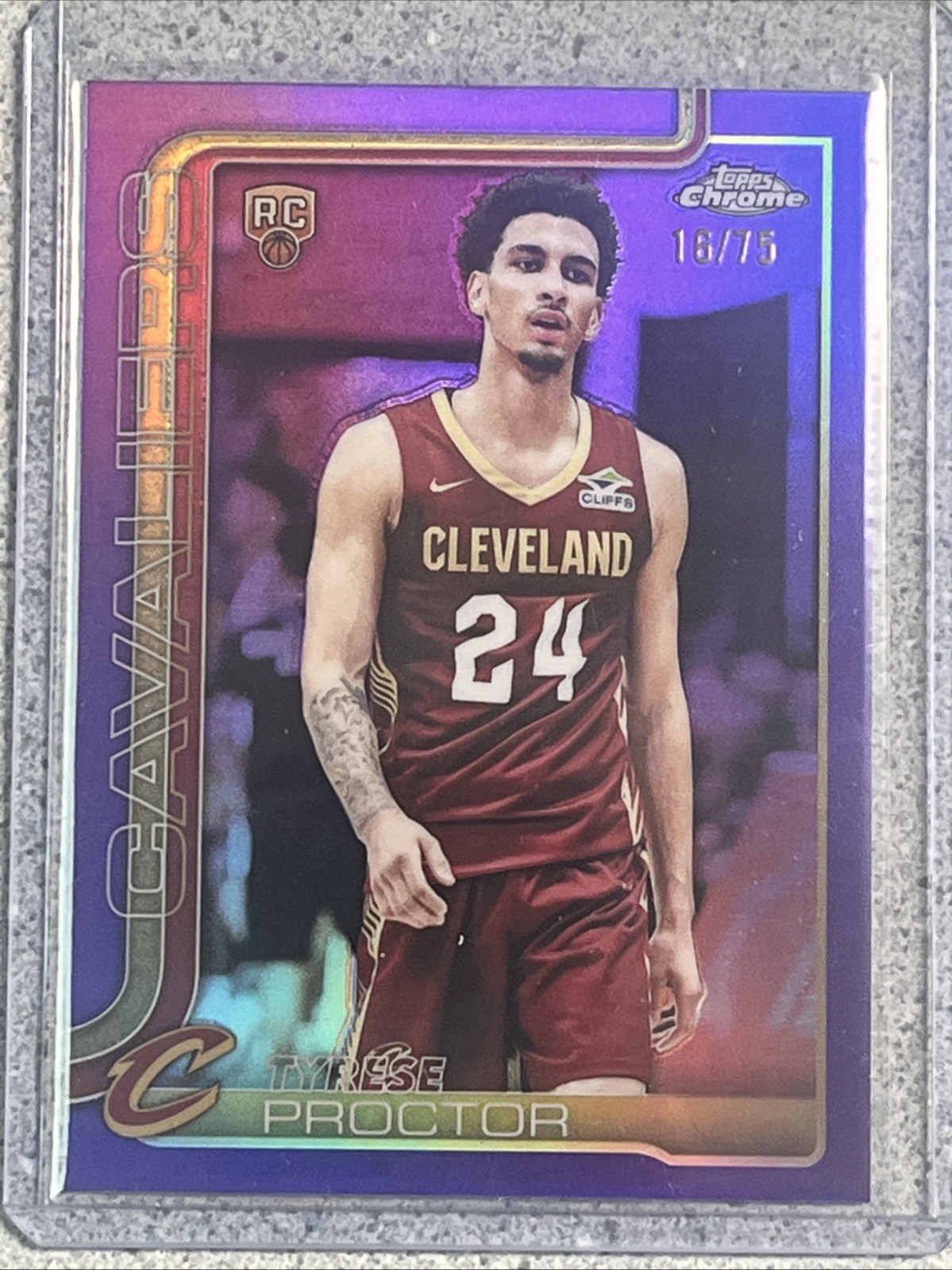 2025-26 Topps Chrome - Tyrese Proctor #300 Purple Refractor /75 (RC)