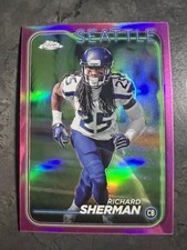 2024 Topps Chrome Richard Sherman Pink Refractor #183 Seattle Seahawks