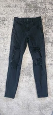 American Eagal Black Jeans Sz 6 Next Level Stretch High Rise 90s Core Y2k Grunge