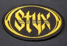 Styx Embroidered gold/yello Patch Iron On Sew On Classic Rock Band Logo 2.75x4.5
